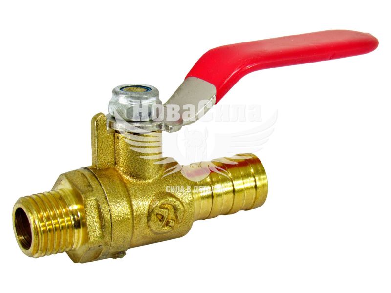 Кран шаровий повітряний з зовн. різьб. 1/4 на шланг 12мм. (Intertool) (PT-1892)