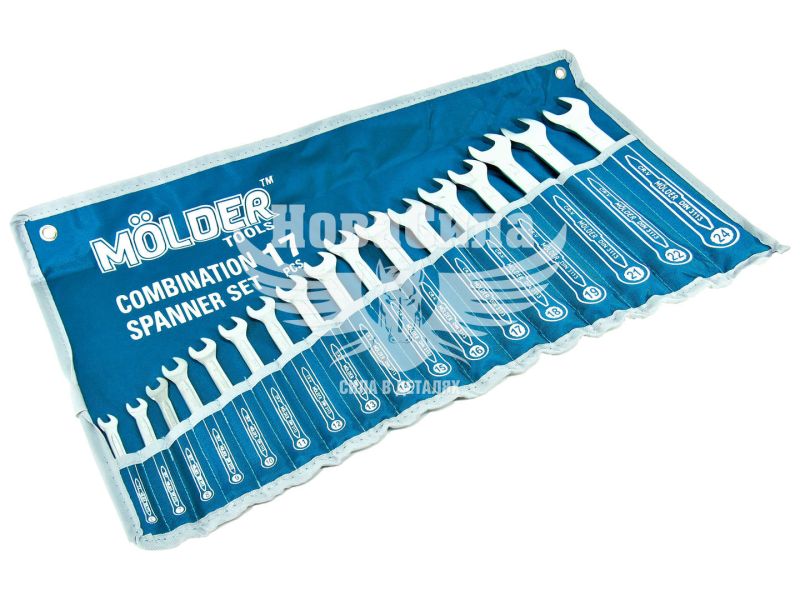 Набір ключів ріжково-накидних (Molder Tools) 17шт. (6-24мм.) (MT58117)
