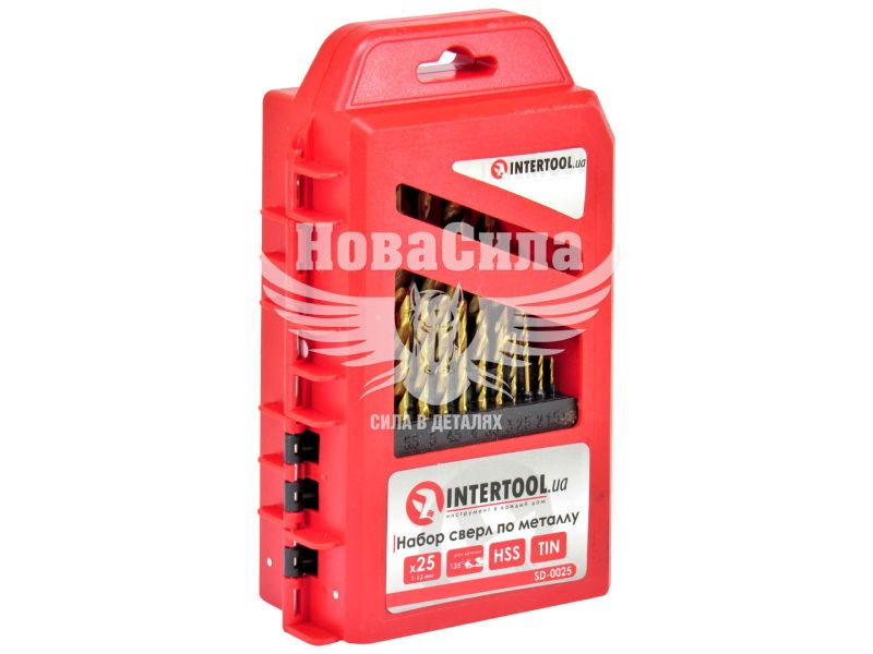 Набір сверл по металу кт-25шт. (Intertool) (SD-0025)