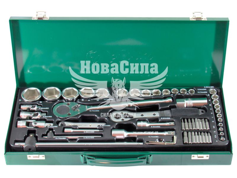 Набір інструментів (Hans) 55 предметів 1/2, 1/4, 3/8 (9655M)