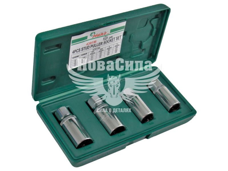 Набір шпильковертів (Hans) 4 пред. 6-12мм. (4391М)