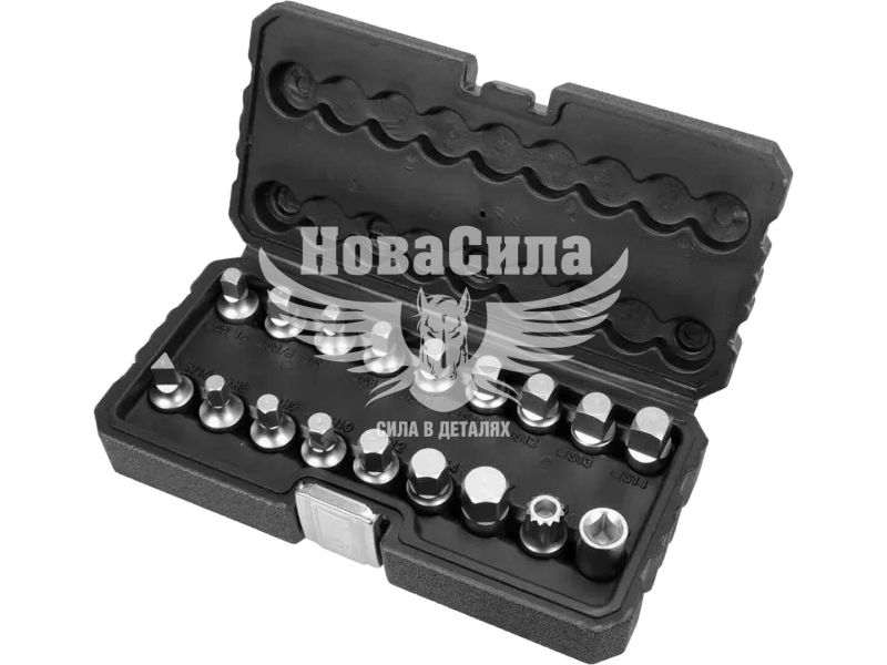 Набір ключів для зливної пробки масляного піддону (Yato) 3/8 (18 предметів) (YT-05991)