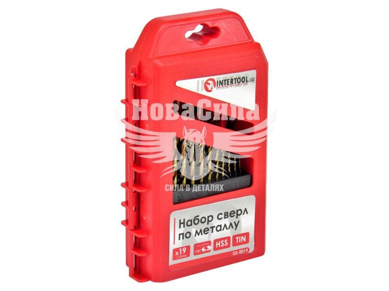 Набір сверл по металу кт-19шт. (Intertool) (SD-0019)