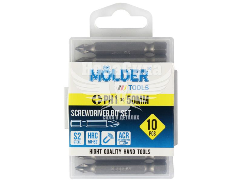 Насадка для викрутки PH1 50мм. (Molder Tools) 10шт. S2 (біта) (MT7015010)