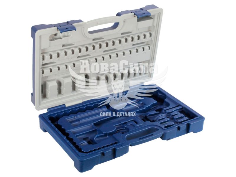 Пластиковий кейс для головок і приладдя 1/2", 1/4", 94 одиниці (Andrmax) (121494P)
