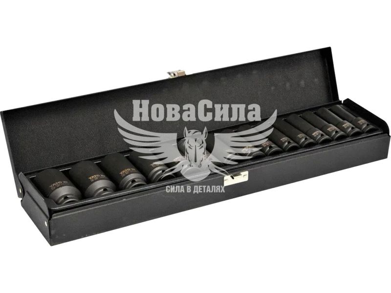 Набір торцевих головок ударні (Yato) 1/2", 6гр. (к-т.-15шт.) (YT-1055)