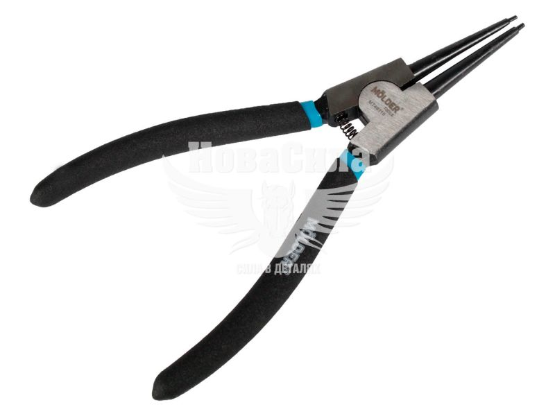 Щипці для зняття стопорних кілець (Molder Tools) прямі для розжиму 180мм. (MT46118)