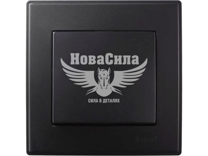 Вимикач одинарний Lezard Lesya антрацит (705-4242-100)