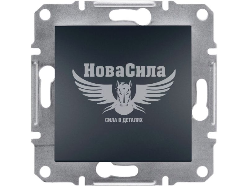 Вимикач одинарний Schneider Electric Asfora антрацит, без рамки (EPH0100171)