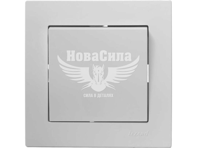 Вимикач одинарний Lezard Vesna білий (742-0288-100)