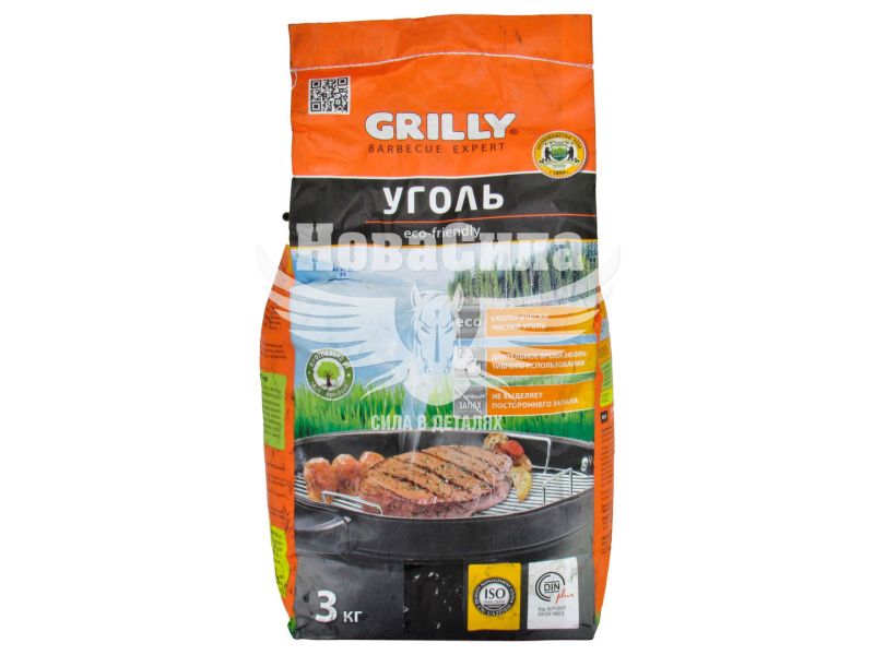 Вугілля для мангалу (Grilly) 3кг. (GR-65192)