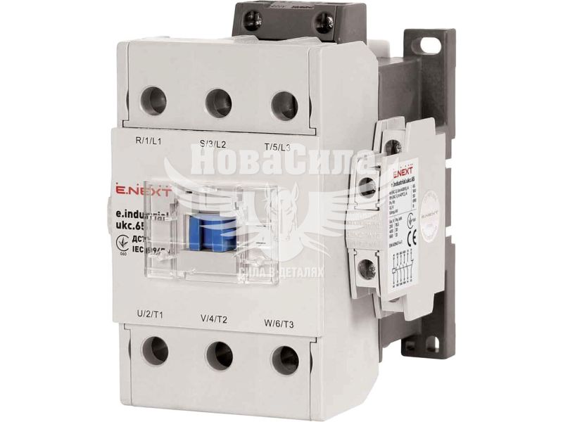 Контактор E.NEXT e.industrial.ukc.65.220, 65А, 220В, 3P, 1no+1nc (i.0090038)
