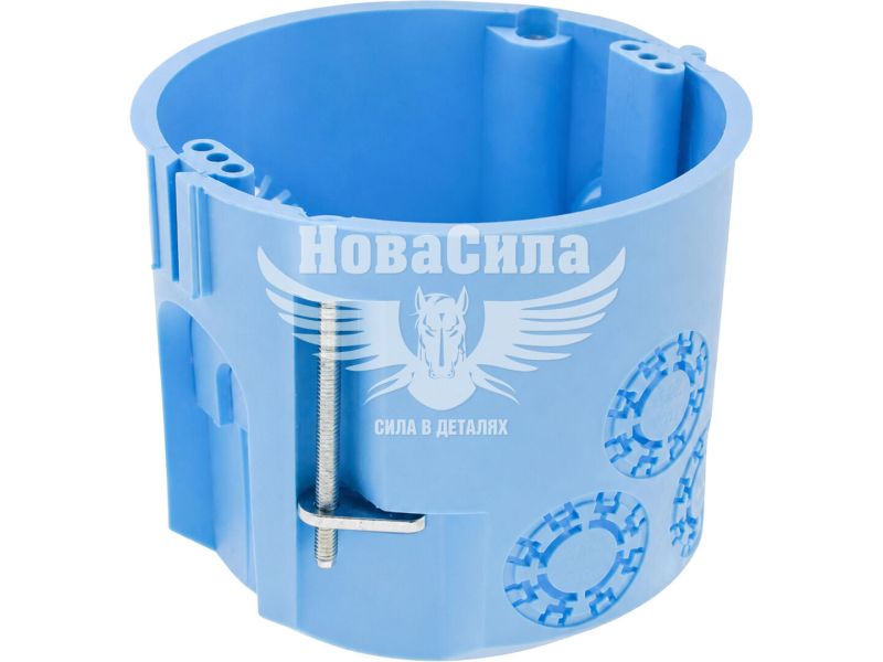 Коробка електромонтажна WIONEX W04 70*70 в гіпсокартон блакитна (Глибока) (12691)