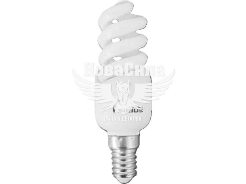 Енергозберігаюча лампа SIRIUS E14 1-CFL-9-134 CFL 9Вт 4100K Спіраль (1-CFL-9-134)