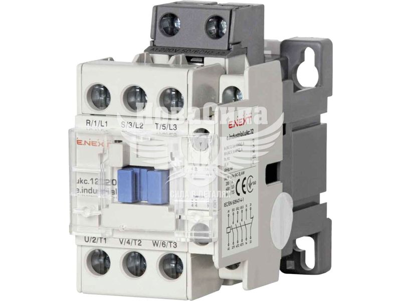 Контактор E.NEXT e.industrial.ukc.12.220, 12А, 220В, no+nc (i.0090002)