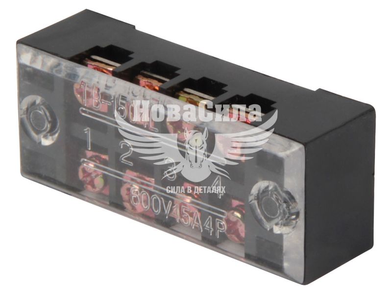 Клемна колодка захищена E.NEXT e.tc.protect.45.4, 45А, 4 полюса (p056016)