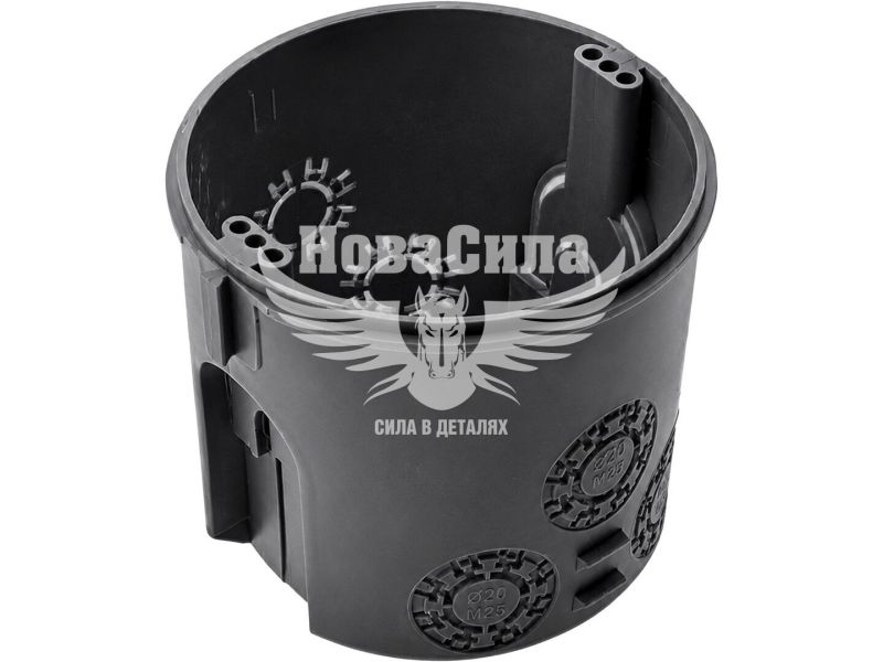 Коробка електромонтажна WIONEX W02 70*70 чорна (W02)