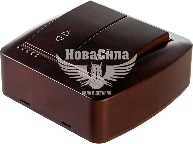 Вимикач прохідний подвійний Lezard Demet античний кедр (711-0400-106)