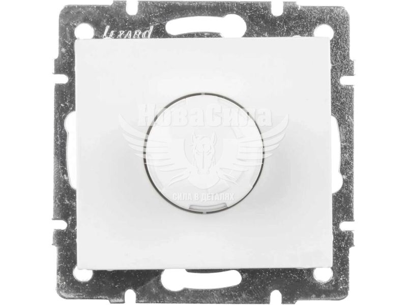 Вимикач реостатного типу Lezard Rain (діммер) 500W з фільтром, білий, (без рамки) (703-0288-116)
