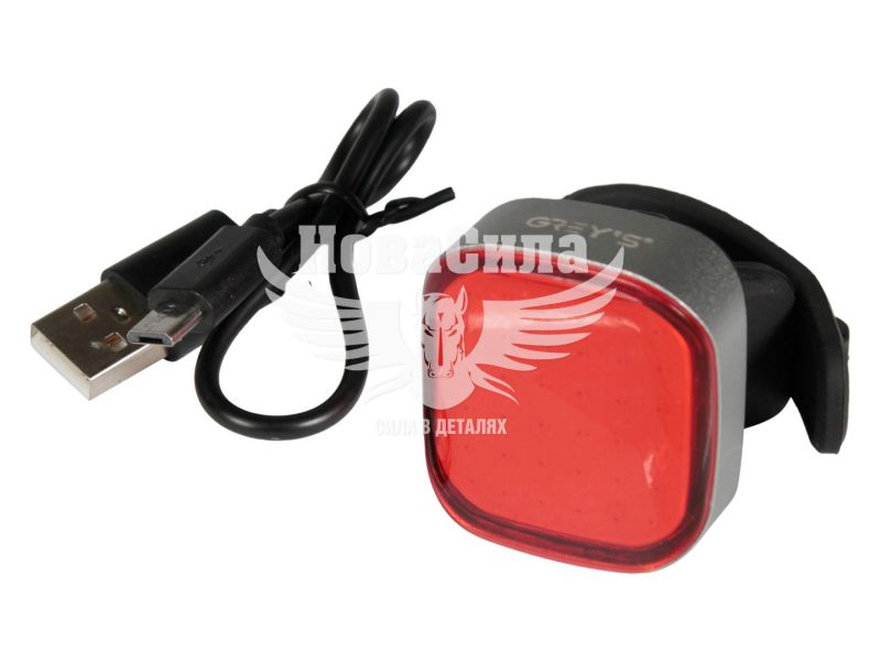Ліхтар велосипедний (Greys) зад. 36хLEDs, IP, 300mAh, 5 реж. роботи (GR11210)