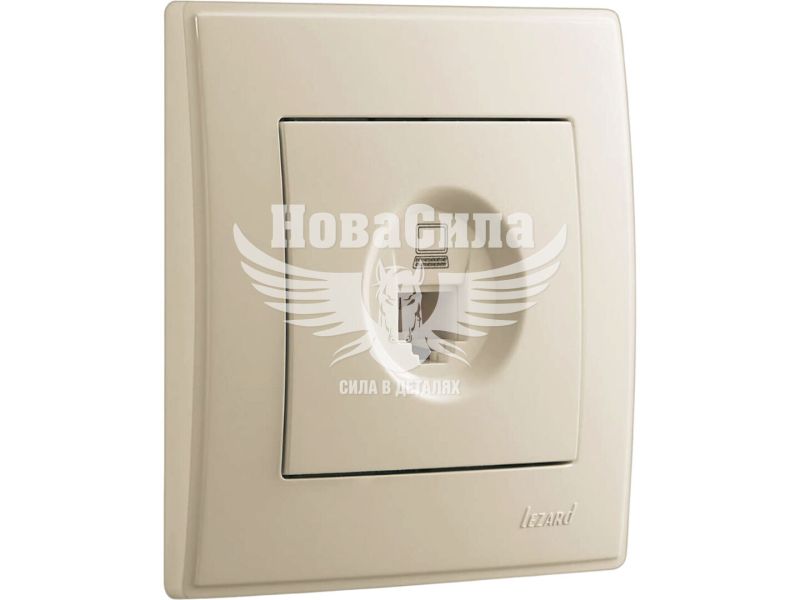 Розетка комп'ютерна Lezard Lesya RJ45 CAT5, крем (705-0303-139)