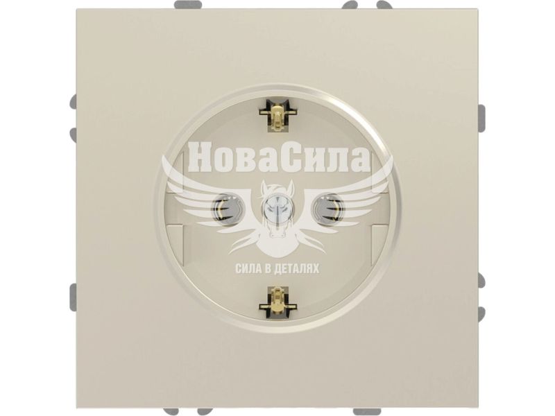 Розетка одинарна Ardero Soft ER121-C з/з, шампань, (без рамки) (8673)