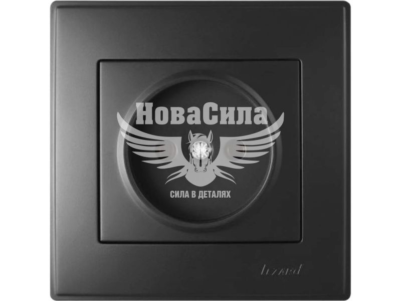 Розетка одинарна Lezard Lesya б/з, антрацит (705-4242-121B)