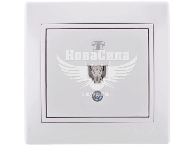 Розетка телефонна євро Lezard Mira білий (701-0202-137)