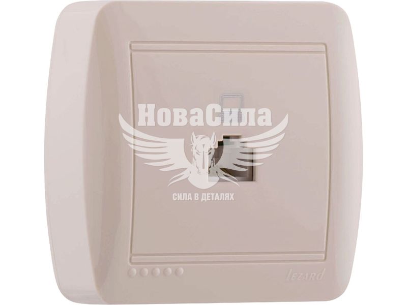 Розетка комп'ютерна Lezard Demet RJ45 CAT5, крем (711-0300-139)