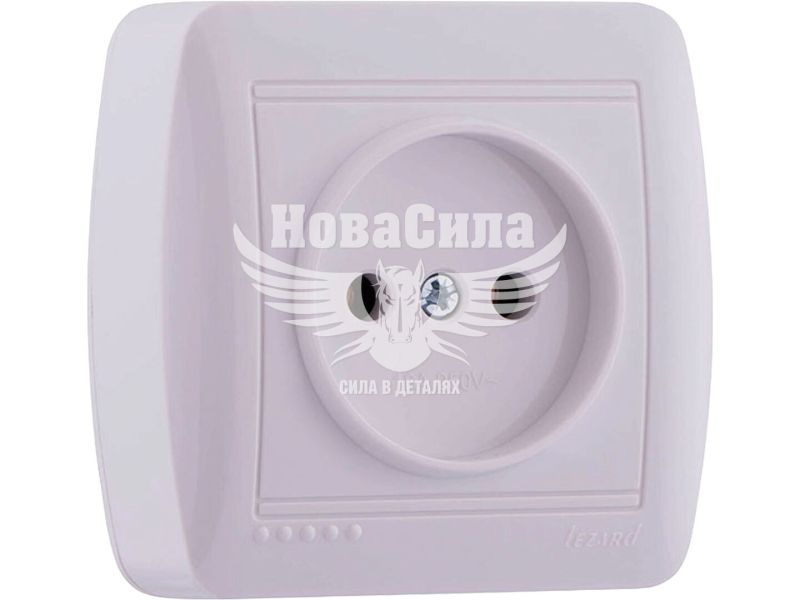 Розетка одинарна Lezard Demet б/з, білий (711-0200-121)