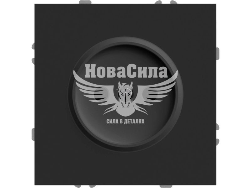 Розетка одинарна Ardero Soft ER111-B б/з, чорний, (без рамки) (8639)