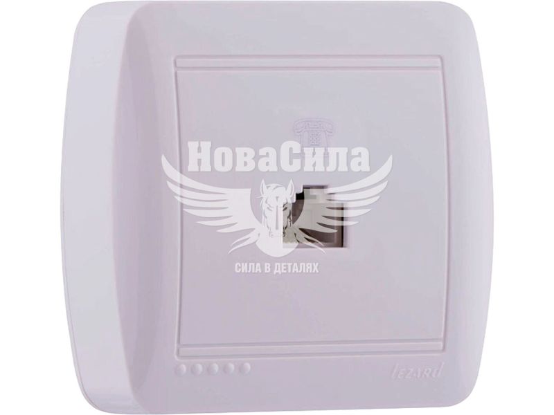 Розетка телефонна євро Lezard Demet білий (711-0200-137)