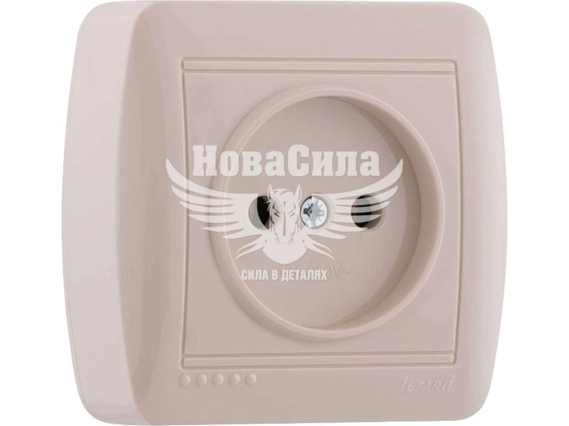 Розетка одинарна Lezard Demet б/з, крем (711-0300-121)