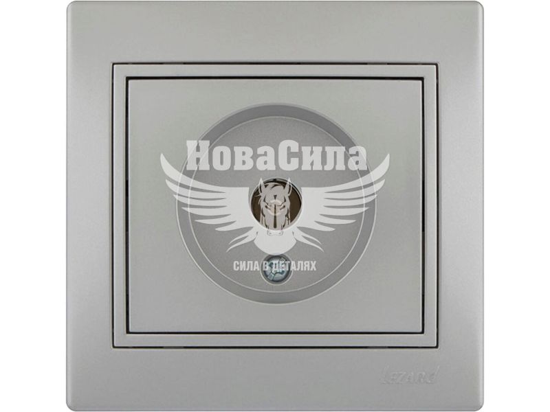Розетка TV прохідна Lezard Mira сірий металік (701-1010-129)