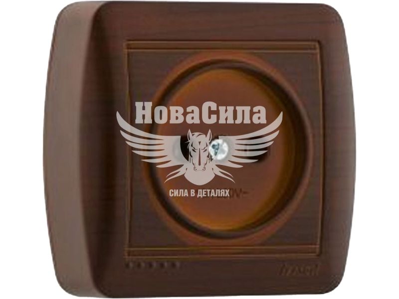 Розетка одинарна Lezard Demet б/з, античний кедр (711-0400-121)
