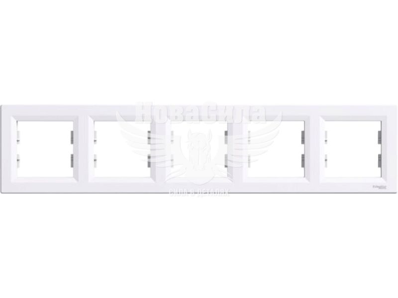 Рамка Schneider Electric Asfora 5-а горизонтальна, білий (EPH5800521)