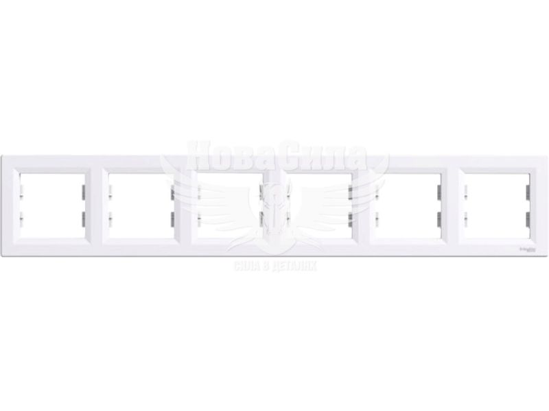 Рамка Schneider Electric Asfora 6-а горизонтальна, білий (EPH5800621)