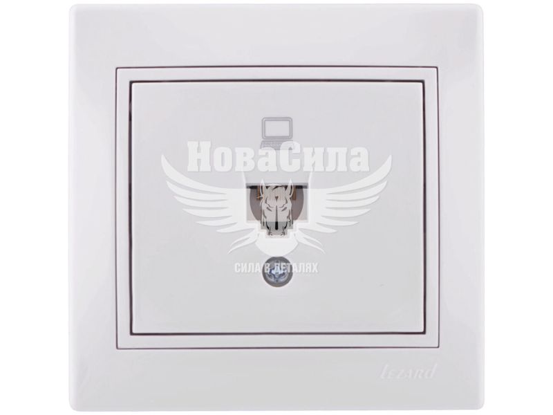 Розетка комп'ютерна Lezard Mira RJ45 CAT5, білий (701-0202-139)