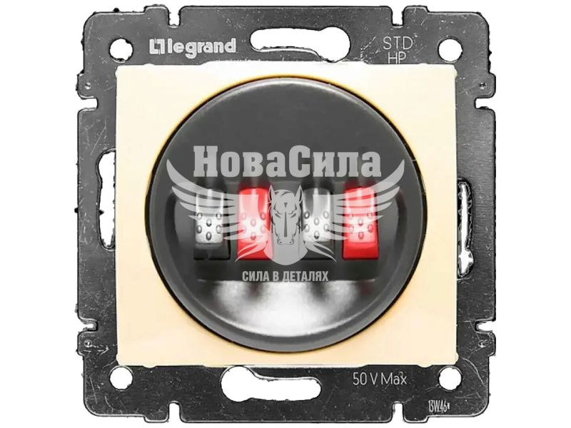 Розетка подвійна для акустичних систем Legrand Valena слонова кістка, без рамки (774324)