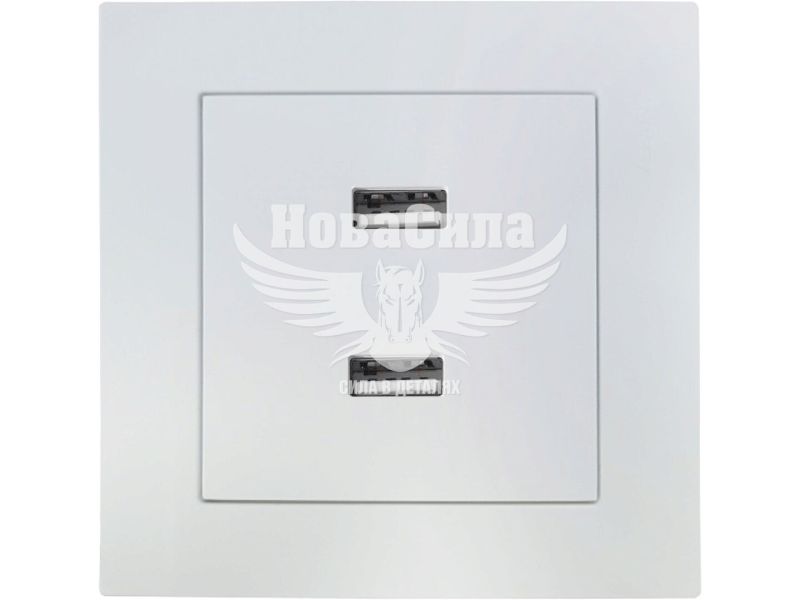 Розетка USB + USB Lezard Vesna білий (742-0288-192)