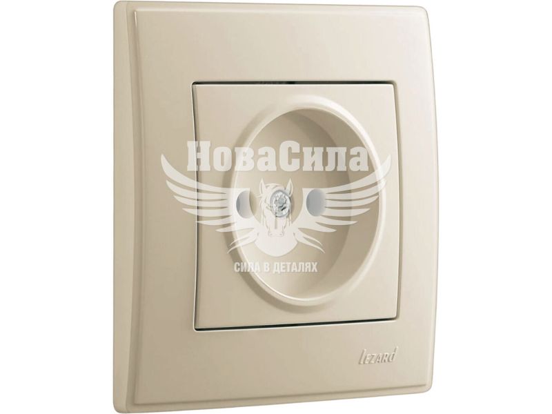 Розетка одинарна Lezard Lesya б/з, крем (705-0303-121B)