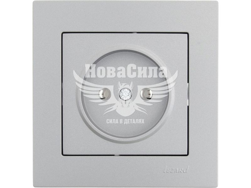 Розетка одинарна Lezard Vesna б/з, платина (742-3588-121B)