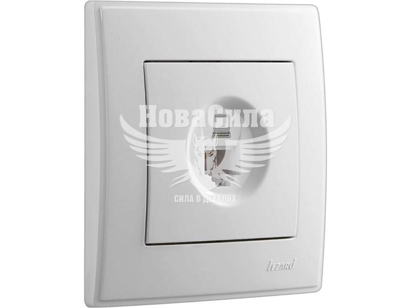 Розетка комп'ютерна Lezard Lesya RJ45 CAT5, білий (705-0202-139)