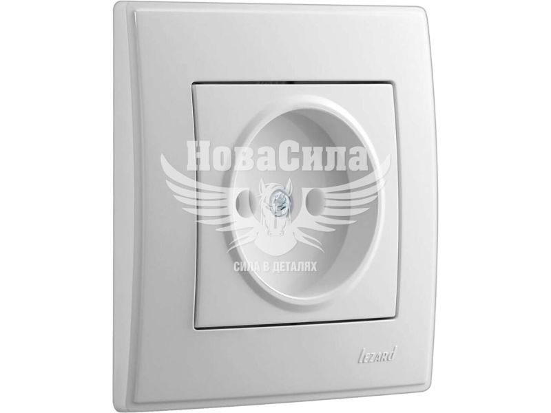 Розетка одинарна Lezard Lesya б/з, білий (705-0202-121B)