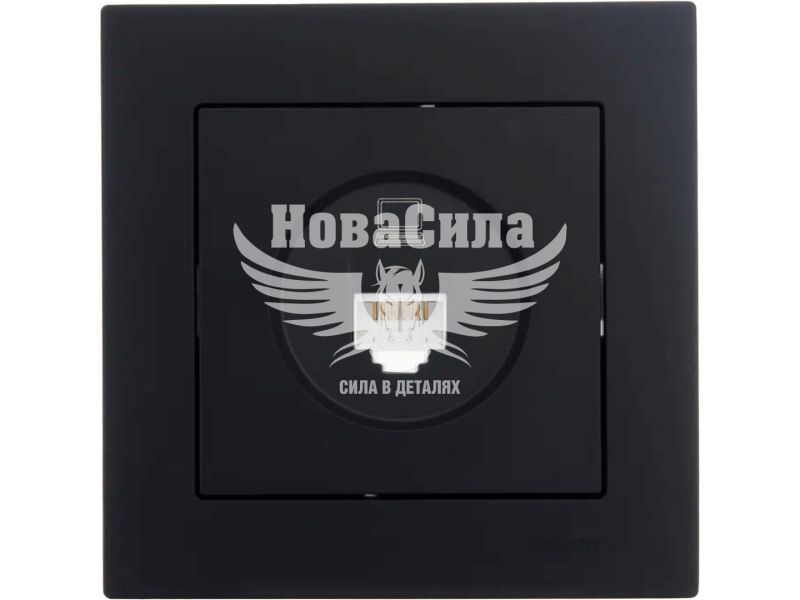Розетка комп'ютерна Lezard Vesna RJ45 CAT5, антрацит (742-4288-139)