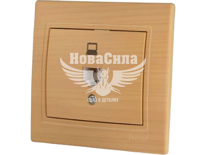 Розетка комп'ютерна Lezard Mira RJ45 CAT5, клен (701-4747-139)