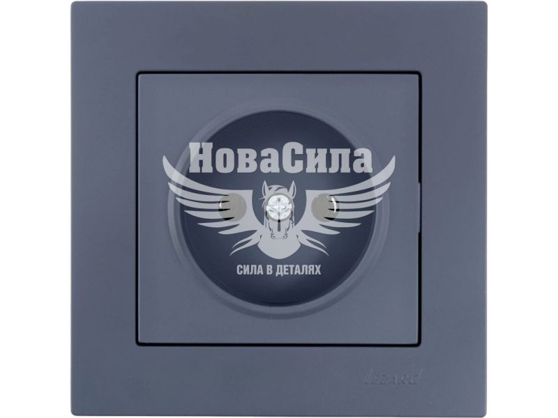 Розетка одинарна Lezard Vesna б/з, шефілд грей (742-3488-121B)