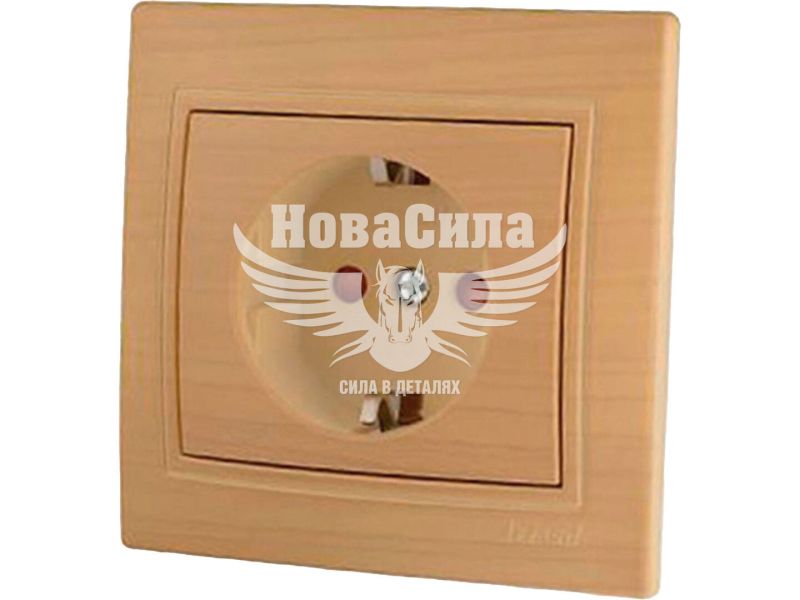 Розетка одинарна Lezard Mira б/з, клен (701-4747-121В)
