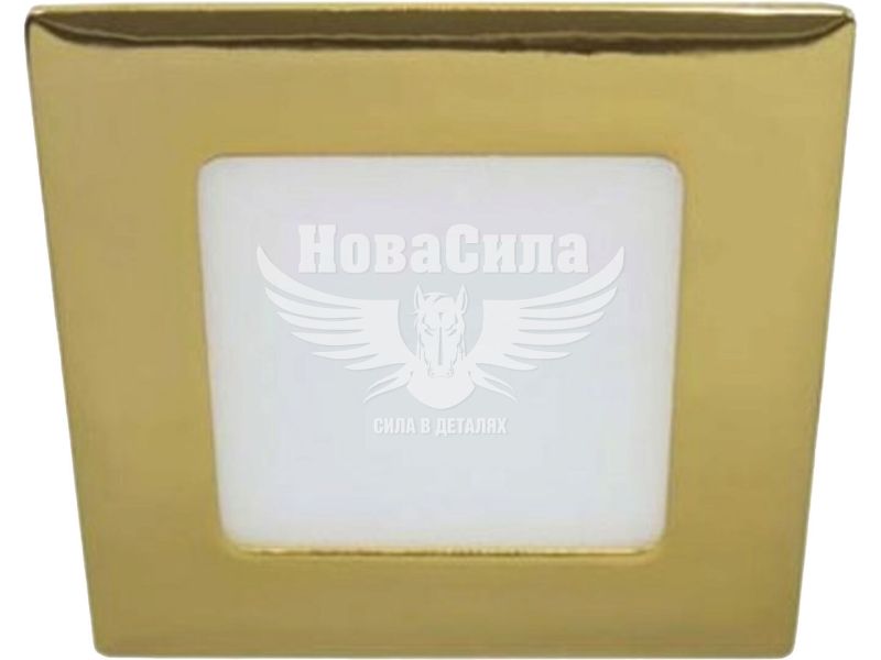 Світильник LED вбудований квадратний Feron AL502 6Вт (120/100 mm) 4000K 480Lm золото (4733)