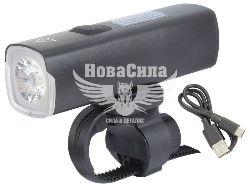 Фара велосипедна (Greys) LED 1000lm, IPX5, 5000mAh, кріпл. на кермо, 5 реж. роботи, Type-C (GR10250)